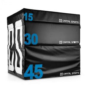 Capital Sports Rookso Set Soft Jump Box, plyo box, fekete, 15/30/45 cm, 3 darab kép