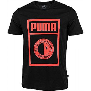 Puma SLAVIA PRAGUE GRAPHIC TEE Férfi póló, fekete, méret kép