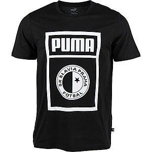 Puma SLAVIA PRAGUE GRAPHIC TEE Férfi póló, fekete, méret kép