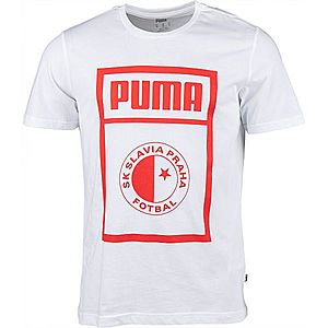 Puma SLAVIA PRAGUE GRAPHIC TEE Férfi póló, fehér, méret kép