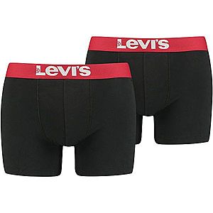Levi's® MEN SOLID BASIC BOXER 2P Férfi boxeralsó, fekete, méret kép