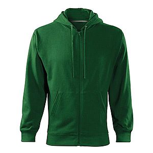 Malfini Trendy zipper férfi pulóver, zöld, 300g/m2 kép