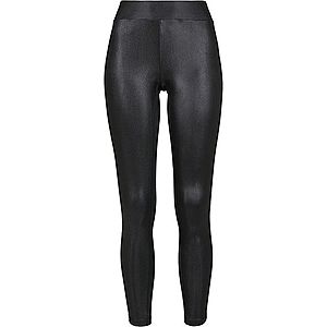 Urban Classics női Imitation Leather leggings, fekete bőr imitáció kép