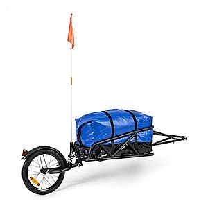 KLARFIT Follower, kerékpár utánfutó készlet, 16 "kerék, teherbírás 35 kg, 120 l szállítózsák kép