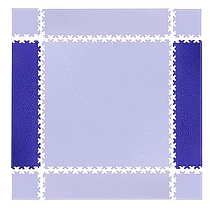 Puzzle fitness szőnyeg összekötő elem Simple 2db kék kép
