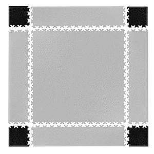 Puzzle fitness szőnyeg sarok összekötő elem Simple 4db fekete kép
