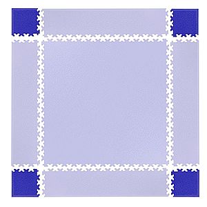 Puzzle fitness szőnyeg sarok összekötő elem Simple 4db kék kép