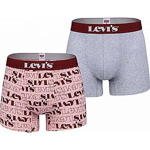 Levi's® MEN LEVIS LOGO AOP BOXER BRIEF 2P Férfi boxeralsó, rózsaszín, méret kép