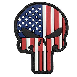 WARAGOD Tapasz 3D US Patriot Punisher 6x4.5cm kép