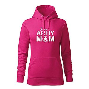 DRAGOWA kapucnis női pulóver army mom, rózsaszín 320g / m2 kép