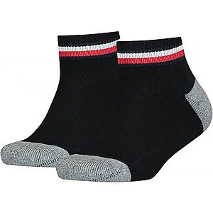 Tommy Hilfiger KIDS ICONIC SPORTS QUARTER 2P Gyerek zokni, fekete, veľkosť 35-38 kép