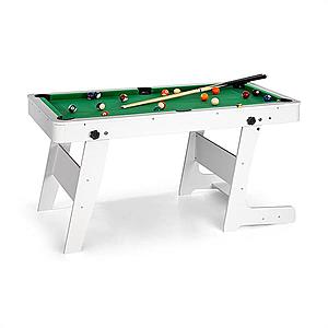 OneConcept Trickshot, biliárd játékasztal, 140 x 64, 5 cm, 16 golyó, 2 dákó, MDF, fehér kép