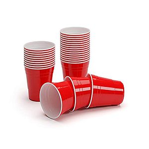 BeerCup Nadal 10 Oz, piros parti poharak, amerikai egyetemi stílusban, 295 ml, újrafelhasználható kép