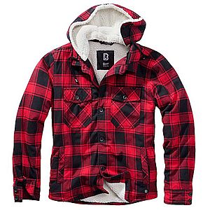 Brandit Lumberjacket kapucnis dzseki, piros-fekete kép