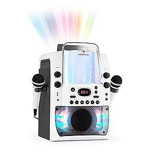Auna Kara Liquida BT karaoke készülék, fény-show, szökőkút, bluetooth, fehér/szürke kép