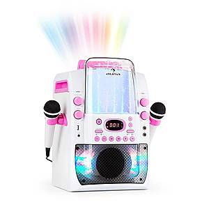 Auna Kara Liquida BT karaoke készülék, fény-show, szökőkút, bluetooth, fehér/rózsaszín kép