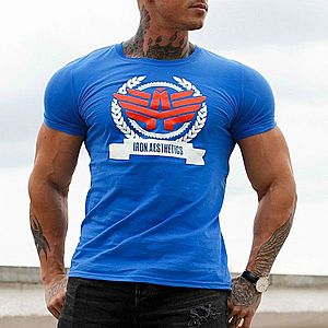 Férfi fitness póló Iron Aesthetics Triumph, kék kép