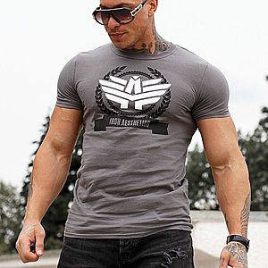 Férfi fitness póló Iron Aesthetics Triumph, szürke kép