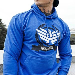 Fitness pulóver cipzár nélkül Iron Aesthetics Triumph, kék kép