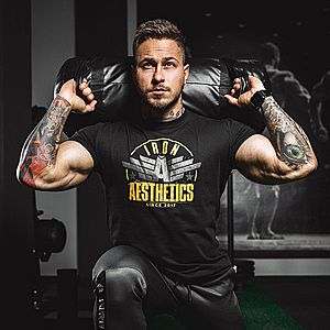 Férfi fitness póló Iron Aesthetics Force, fekete kép