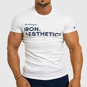 Férfi fitness póló Iron Aesthetics Be Stronger, fehér kép