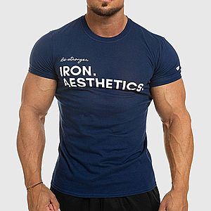 Férfi fitness póló Iron Aesthetics Be Stronger, kék kép