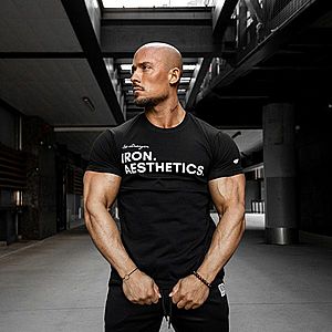 Férfi fitness póló Iron Aesthetics Be Stronger, fekete kép
