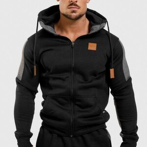 Fitness cipzáros pulóver Iron Aesthetics ELEMENT, fekete kép