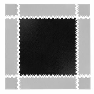 Puzzle fitness szőnyeg inSPORTline Simple fekete kép