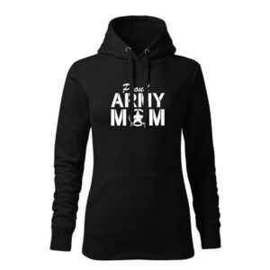 DRAGOWA kapucnis női pulóver army mom, fekete 320g / m2 kép