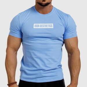 Férfi fitness póló Iron Aesthetics Boxed, kék kép