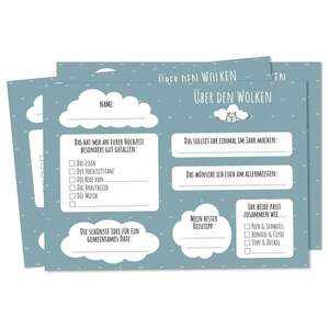 Spielehelden Above the Clouds Léggömb kártyák esküvői kívánságokkalLéggömb alakú kártyák 50db. DIN A6 kép