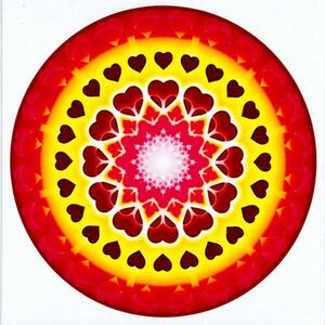 Mandala Ablakmatrica - Szerelem sárga piros kép