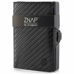 Slimpuro ZNAP, vékony pénztárca, 12 kártya, érme rekesz, 8, 9 x 1, 8 x 6, 3 cm (SZ x M x M), RFID védelem kép