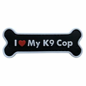 WARAGOD I love my K9 Cop PVC rátét, fekete kép