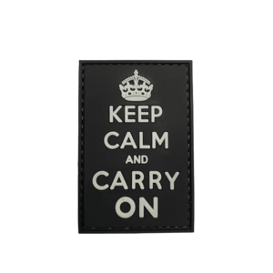 WARAGOD Keep Calm and Carry On PVC rátét kép