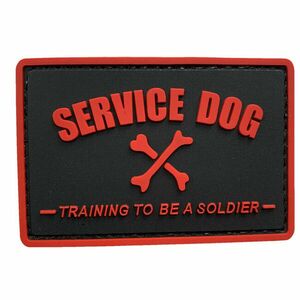 WARAGOD Service Dog PVC rátét, fekete-piros kép