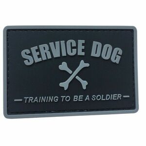 WARAGOD Service dog PVC rátét, fekete-szürke kép