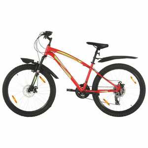 vidaXL 21 sebességes piros mountain bike 26 hüvelykes kerékkel 36 cm kép