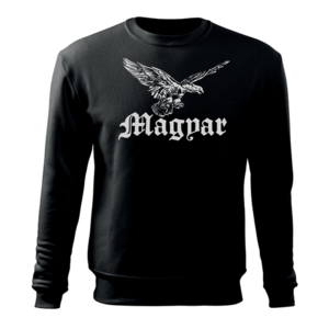 DRAGOWA férfi pulóver magyar turul, fekete 300g/m2 kép