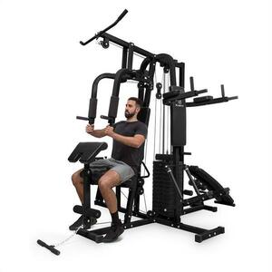 KLARFIT Ultimate Gym 9000, fitnesz állomás, 7 hely, 150 kg-ig, QR acél, fekete kép