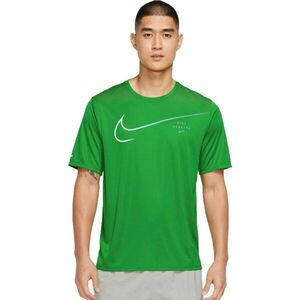Nike M NK DF UV RUN DVN MILER GX SS Férfi futópóló, zöld, méret XL kép