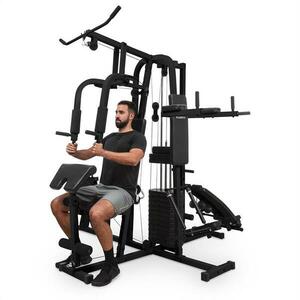 KLARFIT Ultimate Gym 9000, fitnesz állomás, 7 állomás, max. 150 kg, QR acél, fekete kép