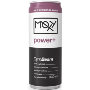 Erő- és energiaitalok GymBeam Moxy Power+ Energy Drink 330 ml - GymBeam wild berries - 330 ml kép