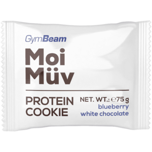 Protein szeletek és kekszek GymBeam MoiMüv Protein Cookie - GymBeam blueberry and white chocolate - 75 g kép