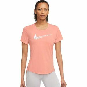 Nike NK SWOSH RUN SS TOP Női póló, lazac, veľkosť M kép