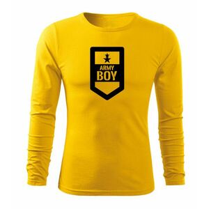 DRAGOWA Fit-T hosszú ujjú póló army boy, sárga 160g/m2 kép