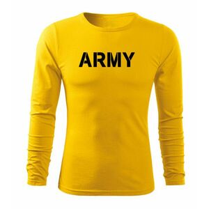 DRAGOWA Fit-T hosszú ujjú póló army, sárga 160g/m2 kép