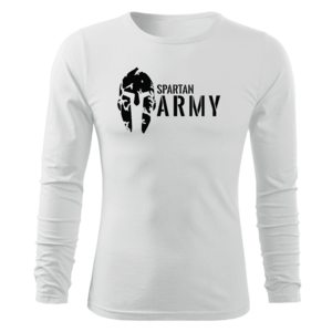 DRAGOWA Fit-T hosszú ujjú póló spartan army, fehér 160g/m2 kép