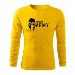DRAGOWA Fit-T hosszú ujjú póló spartan army, sárga 160g/m2 kép